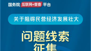 男人操女人下部的免费视频国务院“互联网+督查”平台公开征集阻碍民营经济发展壮大问题线索